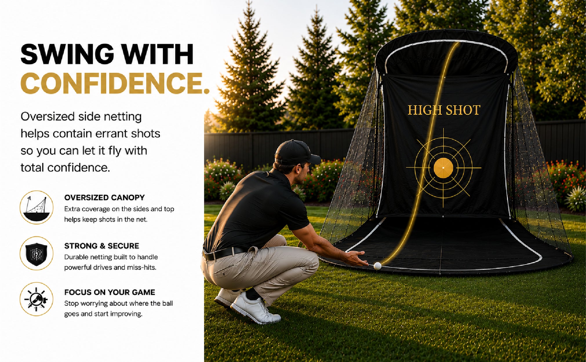 High Shot Golf Training Net