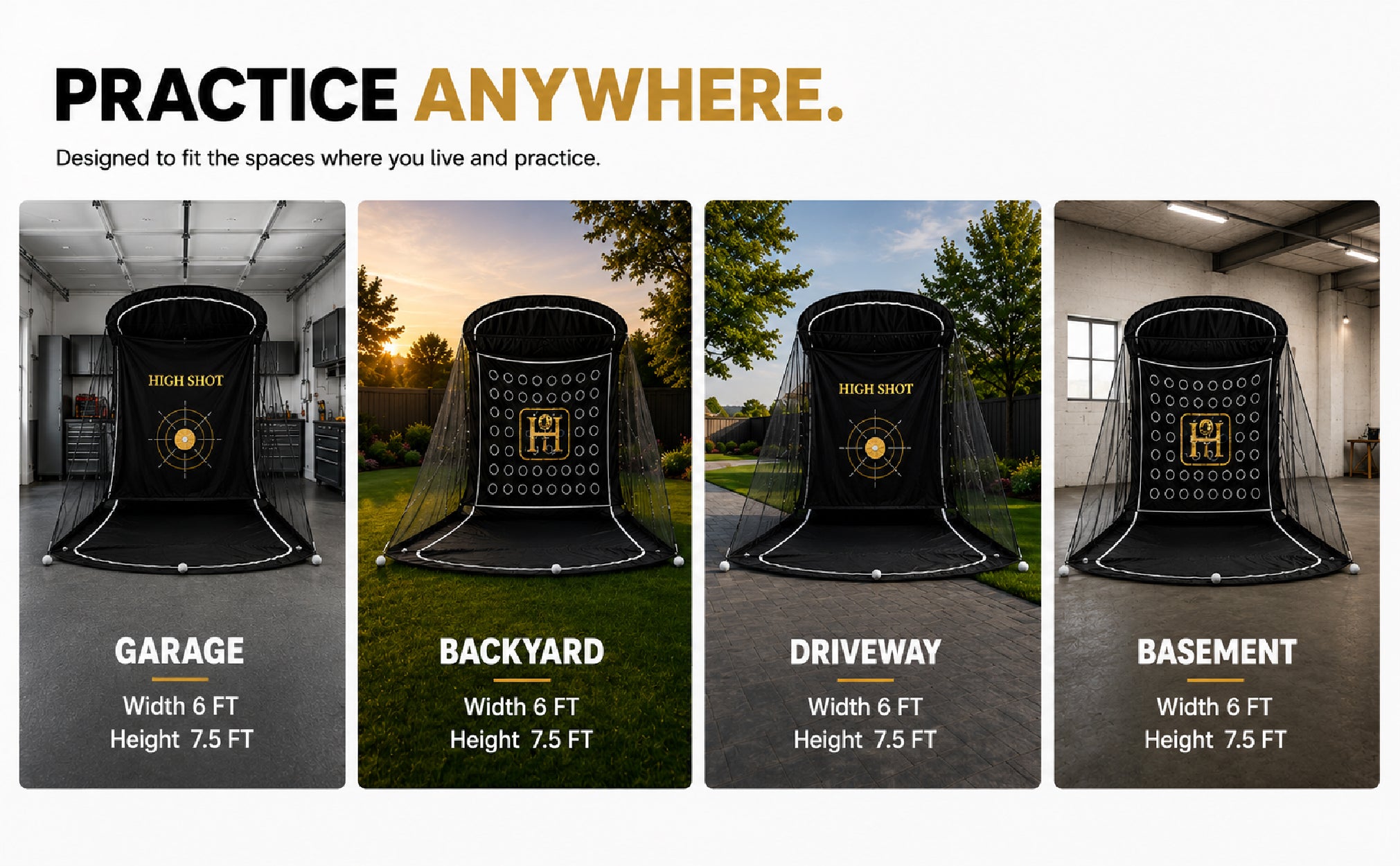 High Shot Golf Training Net